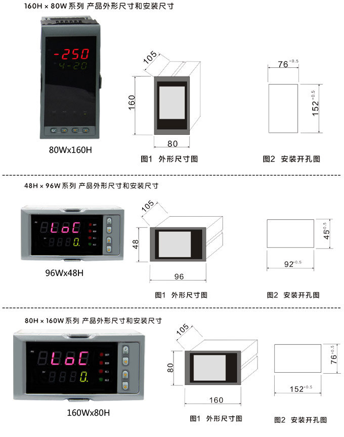 傳感器數(shù)顯表，DT100簡(jiǎn)易型單回路顯示控制儀安裝示意圖3