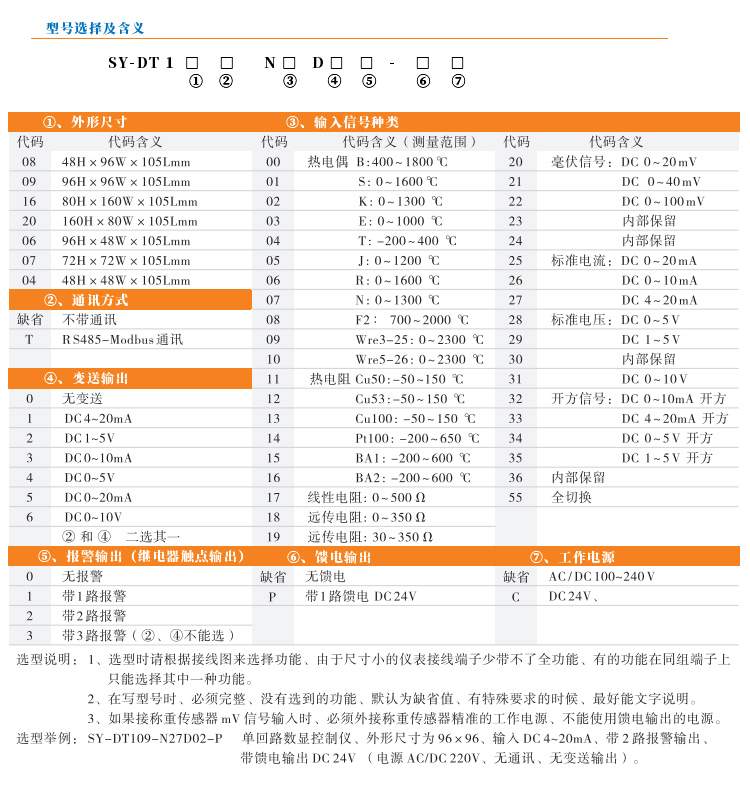 傳感器數(shù)顯表，DT100簡(jiǎn)易型單回路顯示控制儀產(chǎn)品選型